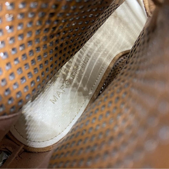 Marc Fisher Shaini Dark Tan Suede Lace Up Heels Women’s Size 7M - Picture 9 of 10